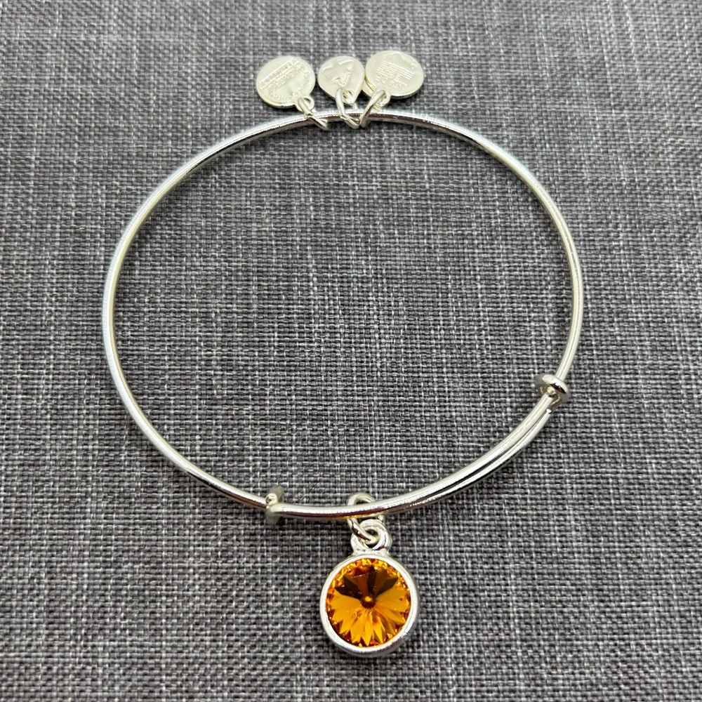 Alex and Ani ✨ November Topaz Birthstone Charm Bangle